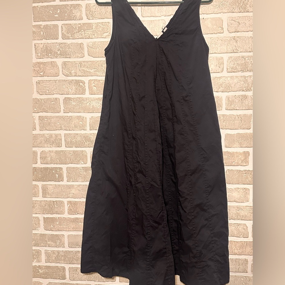 Gap Black Midi Dress Sleeveless Minimalist Casual Summer Size Small